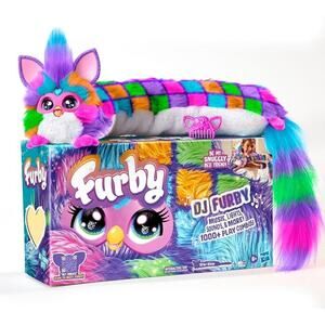 Furby DJ Interactive Toy Neon Star Plush Kids 6 Plus Music Lights Motion